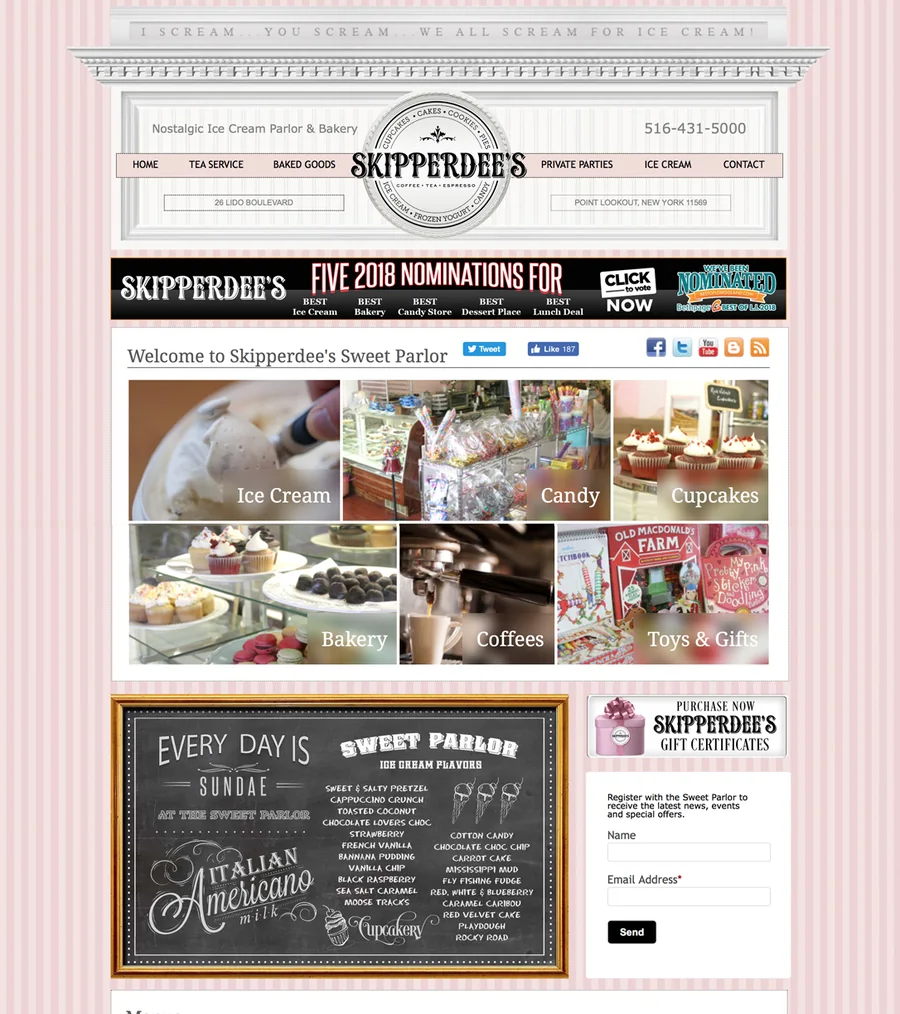 Skipperdee's hospitality website design